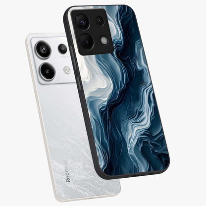 Ethereal Paper Marble Glass Case displayed in angled mockup highlighting elegant marble pattern with modern aesthetic style.