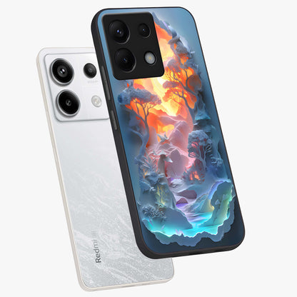 Glow Forest Portal Glass Case displayed in angled mockup highlighting mystical forest design with magical glowing aesthetic.