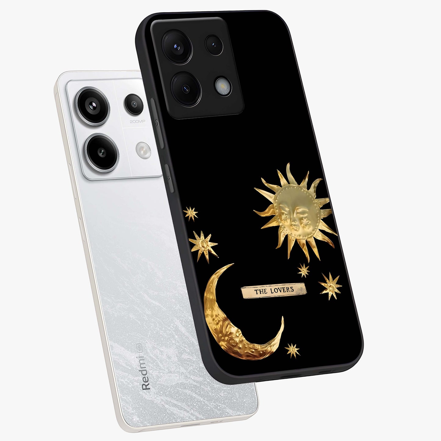 Gold Sun Blush Glass Case displayed in angled mockup highlighting radiant sun design with warm golden aesthetic.