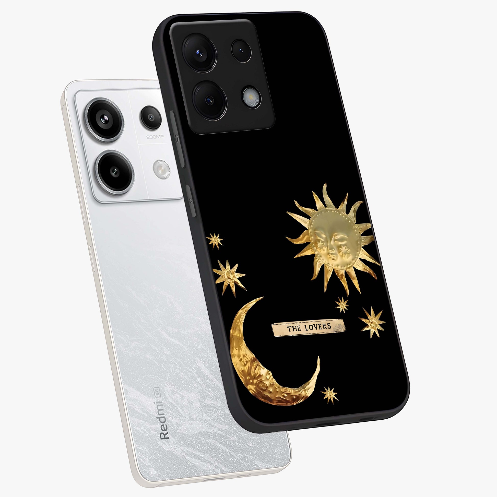 Gold Sun Blush Glass Case displayed in angled mockup highlighting radiant sun design with warm golden aesthetic.