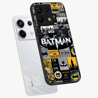 Knight Gotham Rise Glass Case displayed in angled mockup highlighting powerful knight silhouette design with dramatic aesthetic.
