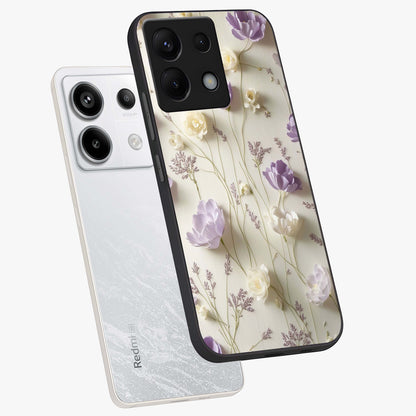 Lilac Breeze Harmony Glass Case displayed in angled mockup highlighting calm lilac breeze design with soothing aesthetic style.