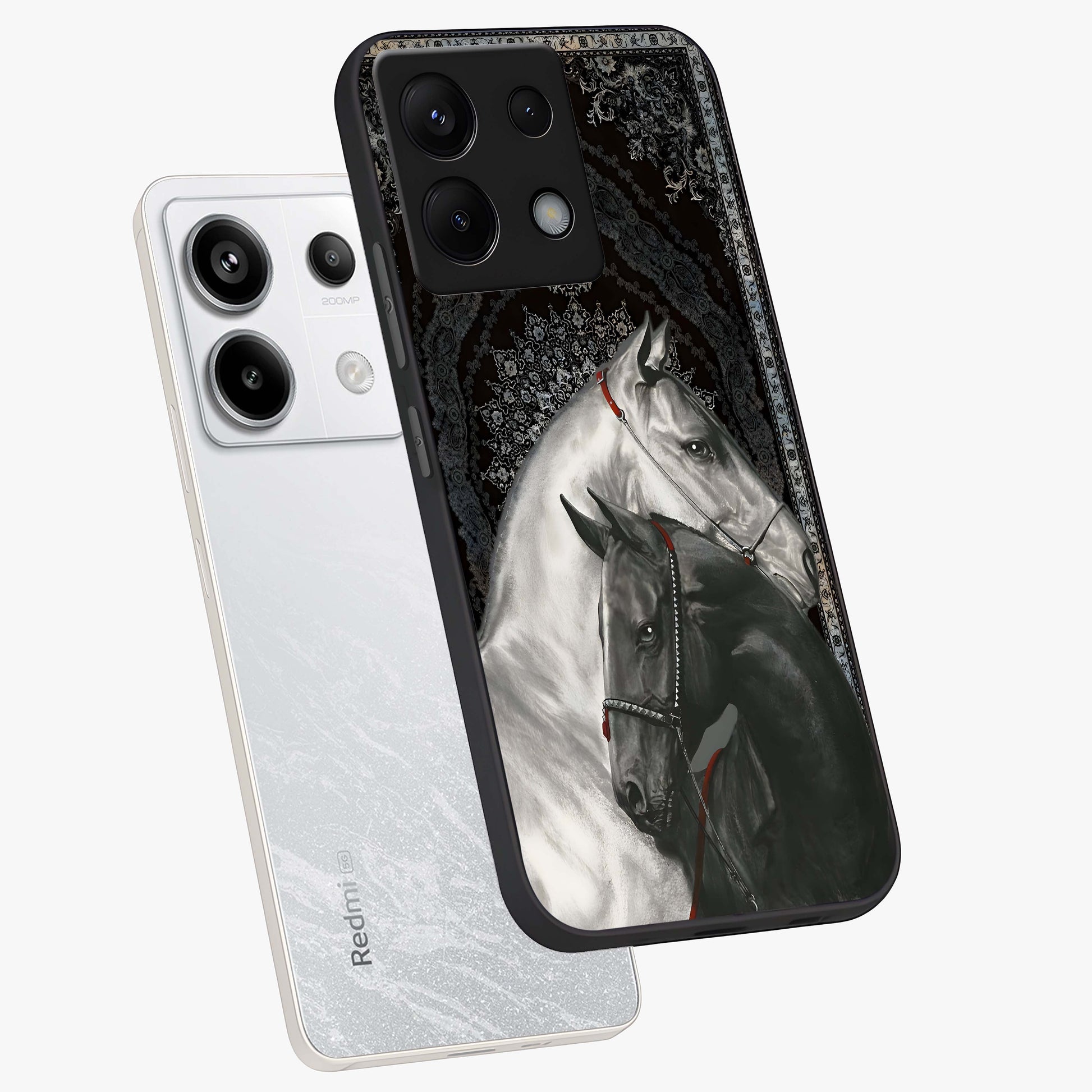Majestic Ride Legacy Glass Case displayed in angled mockup highlighting sleek vehicle design with bold racing aesthetic.
