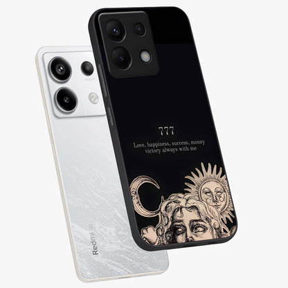 Mystic Victory Aura Glass Case displayed in angled mockup highlighting energetic aura design with bold mystical aesthetic.