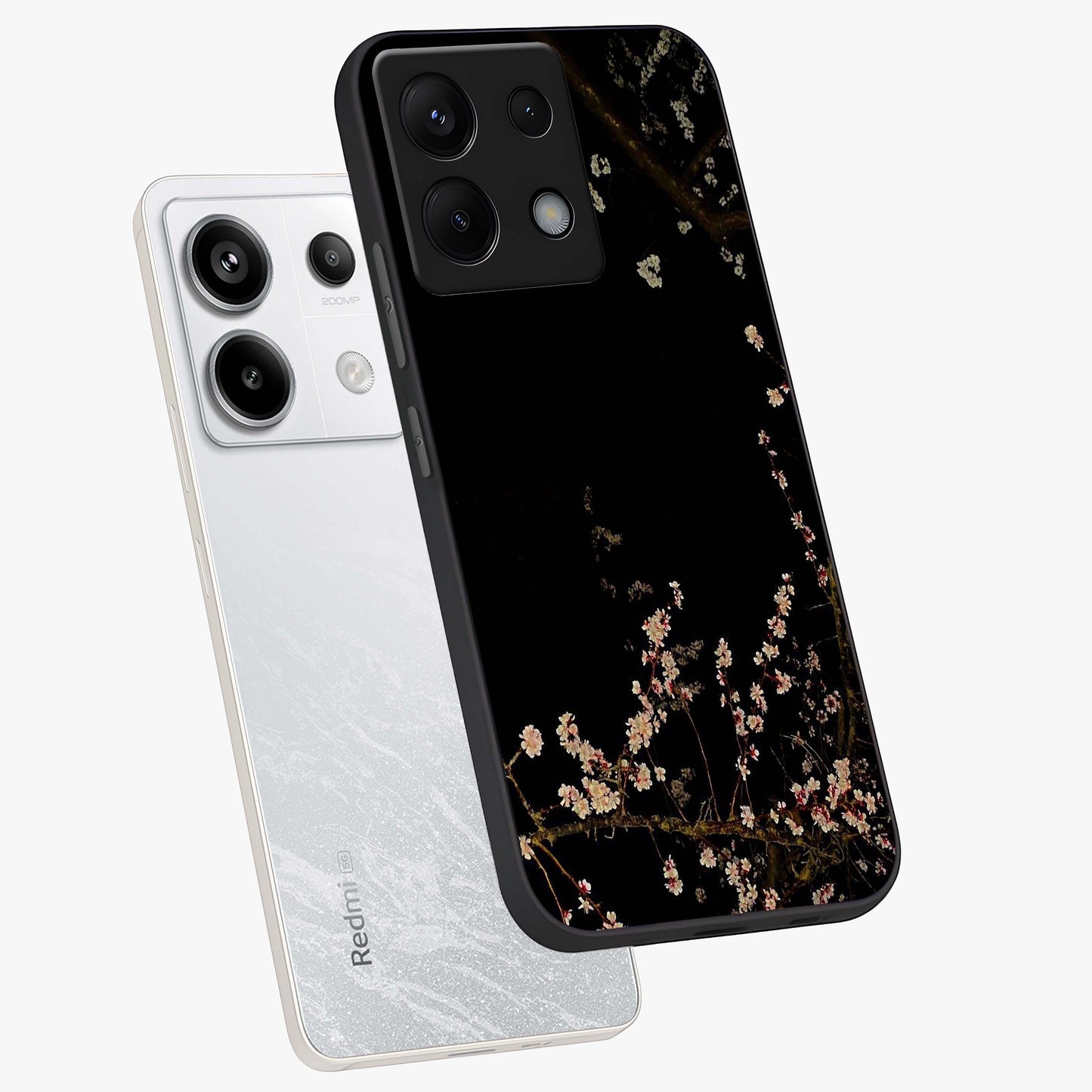 Petal Moon Light With Custom Name Glass Case displayed in angled mockup highlighting delicate petal design with custom name feature.