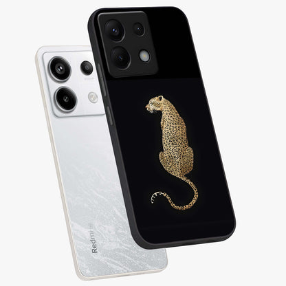 Regal Leopard Glass Case displayed in angled mockup highlighting powerful animal illustration with stylish wild aesthetic.