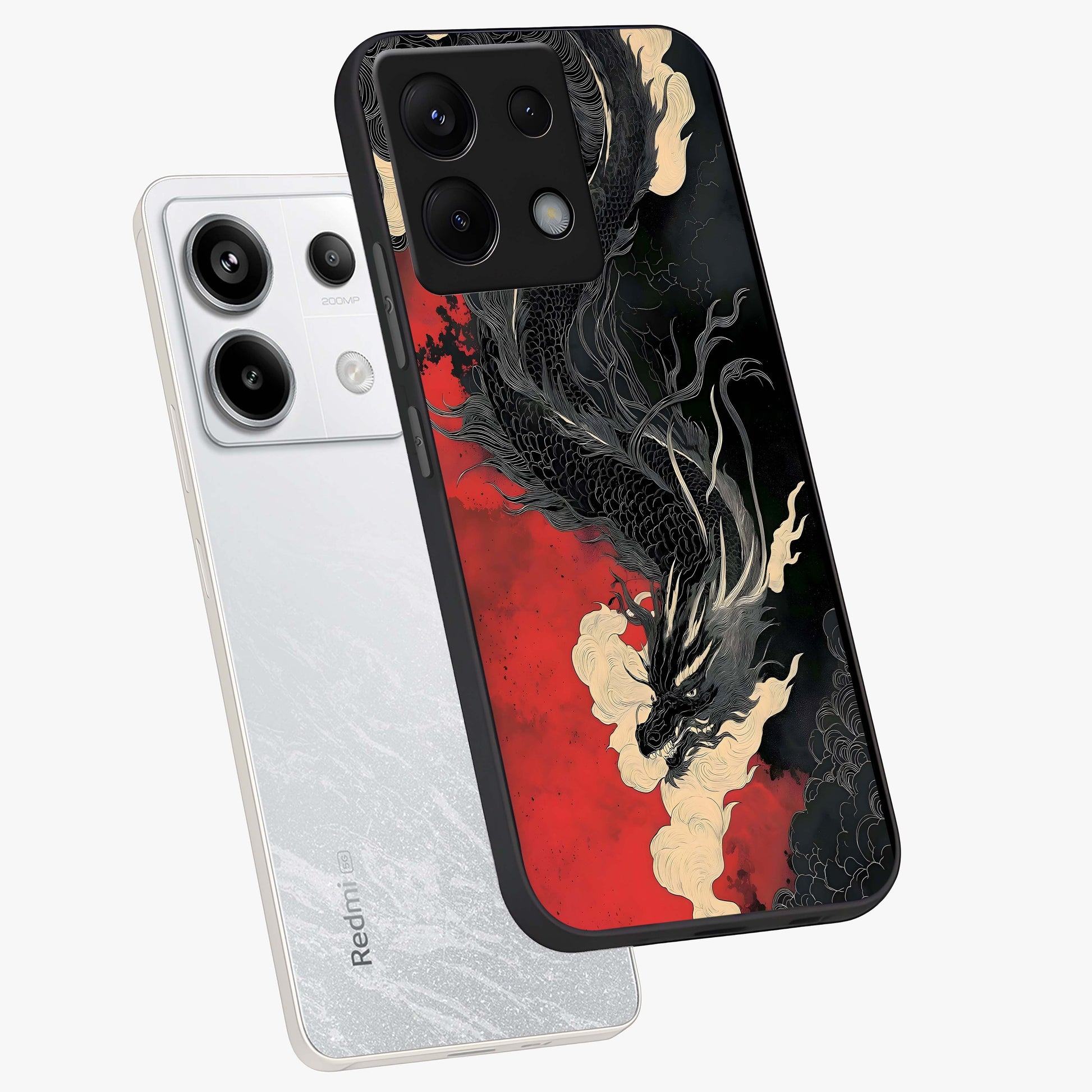 Shadow Dragon Fury Glass Case displayed in angled mockup highlighting powerful dragon illustration with dark fantasy aesthetic.