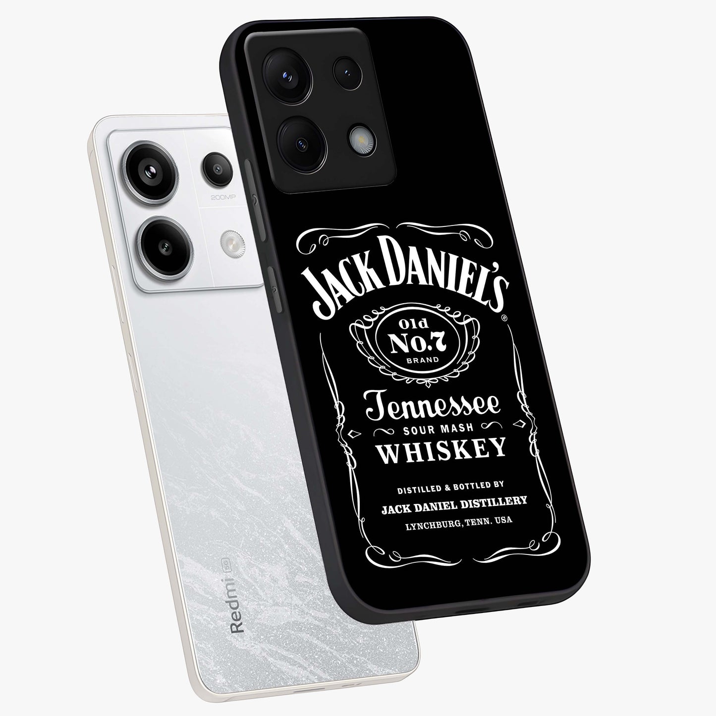 Vintage Whiskey Heritage Glass Case displayed in angled mockup highlighting retro beverage themed design with heritage aesthetic.