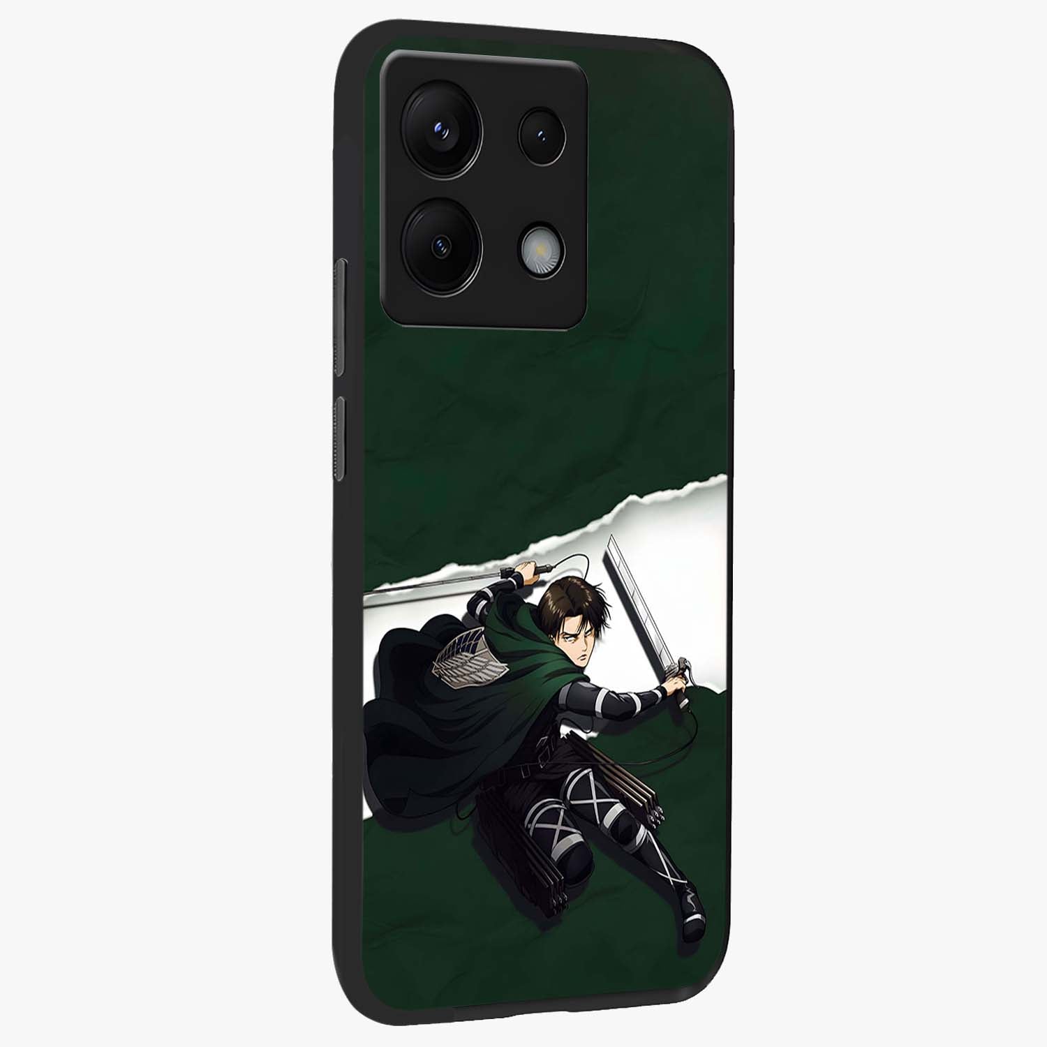 Emerald War Vanguard Glass Case upright view showcasing dramatic warrior artwork with bold fantasy theme.