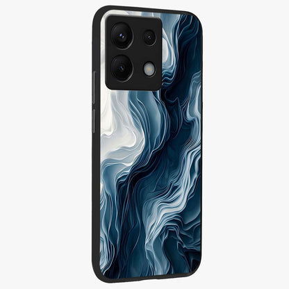 Ethereal Paper Marble Glass Case upright view showcasing smooth marble artwork with refined minimalist theme.