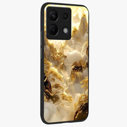 Gates Of Illumination Glass Case upright view showcasing glowing gateway artwork with mystical celestial theme.