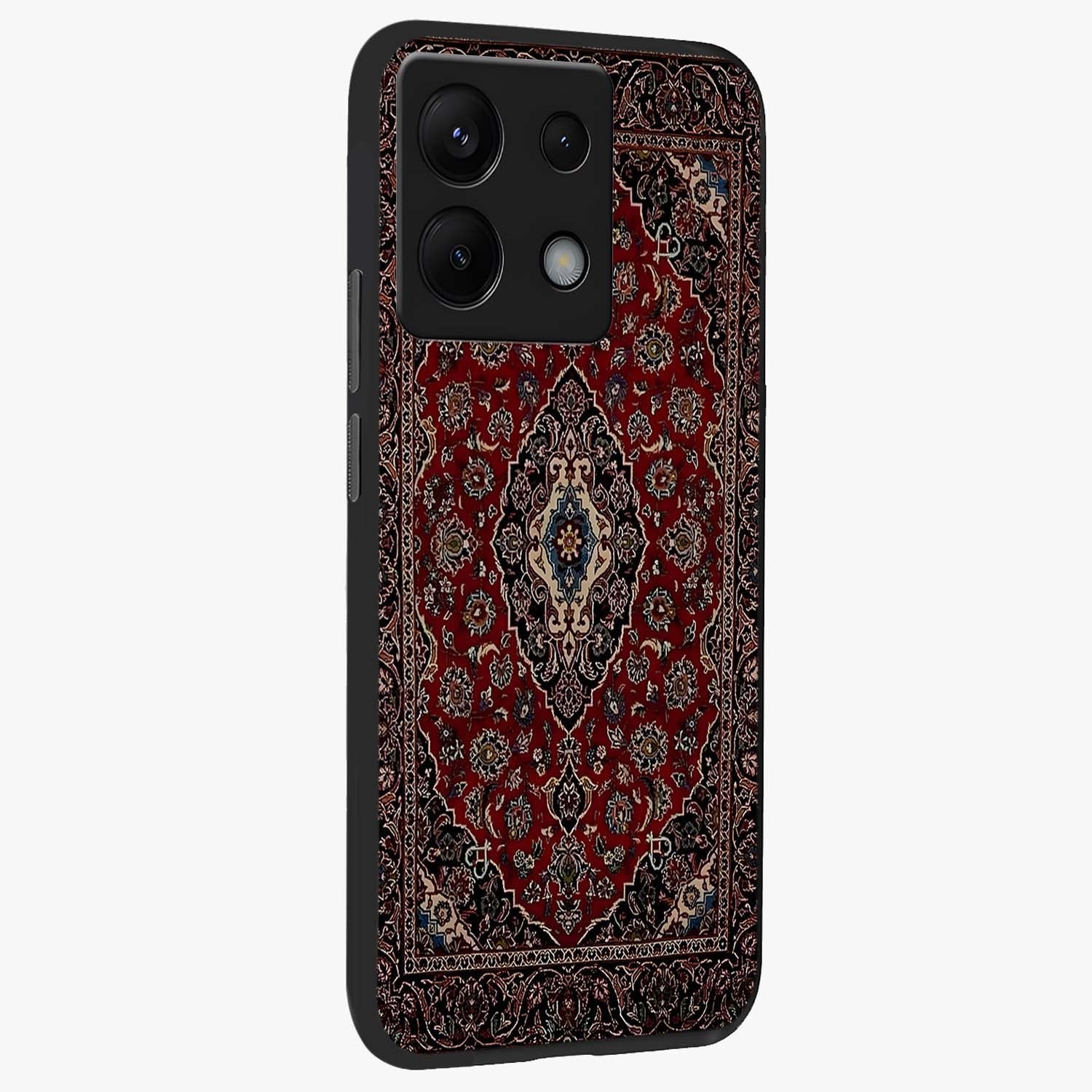 Heritage Carpet Royale Glass Case upright view showcasing detailed ornamental artwork with luxurious traditional theme.