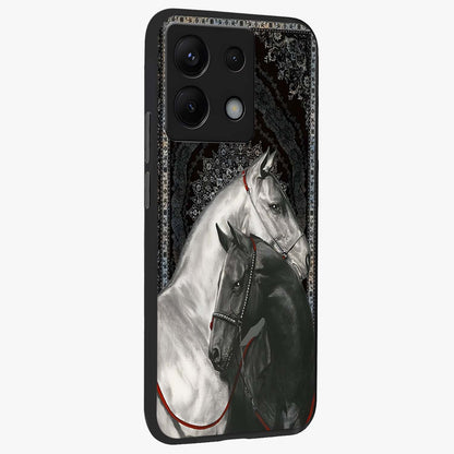 Majestic Ride Legacy Glass Case upright view showcasing dynamic ride inspired artwork with modern automotive theme.