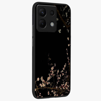 Petal Moon Light With Custom Name Glass Case upright view showcasing elegant floral moon artwork with personalized aesthetic.