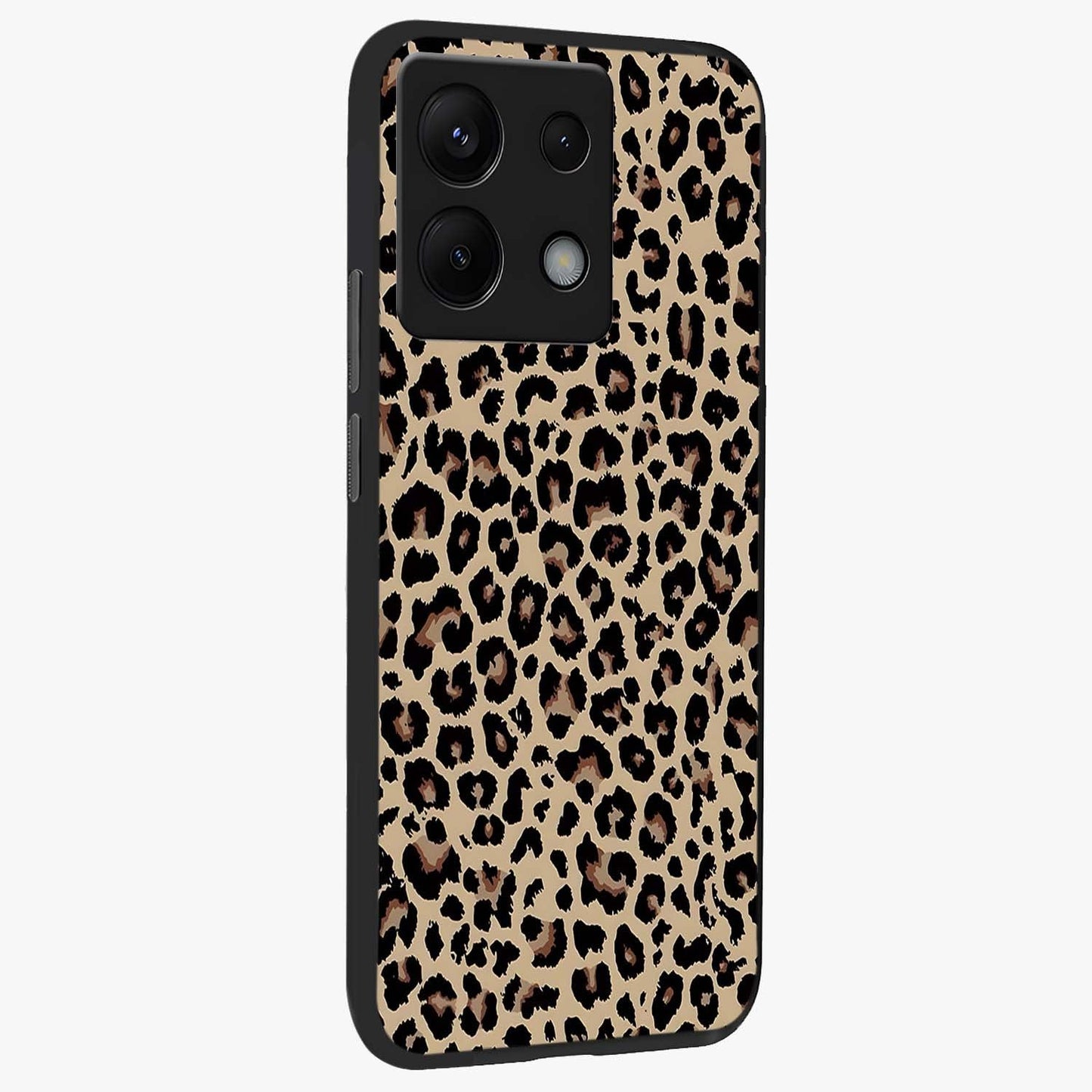 Savage Chic Pattern Glass Case upright view showcasing trendy decorative artwork with edgy fashion theme.