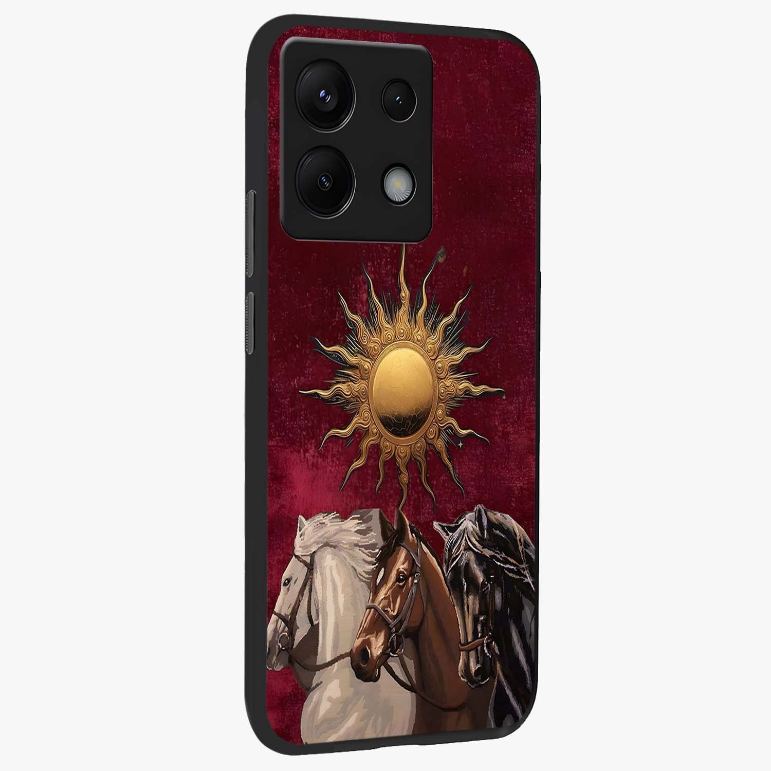 Solar Riders Glass Case upright view showcasing energetic rider artwork with bold adventure theme.