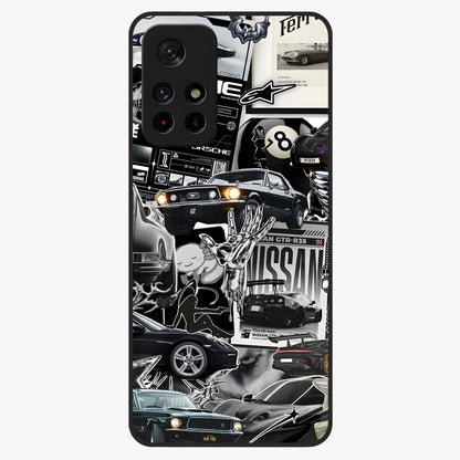 Aesthetic Dark Love Glass Case upright view showcasing dramatic romantic artwork with modern aesthetic style.