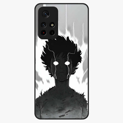 Awakened Inner Rage Glass Case showing flat back view with intense artistic artwork and glossy glass finish.