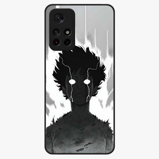 Awakened Inner Rage Glass Case showing flat back view with intense artistic artwork and glossy glass finish.