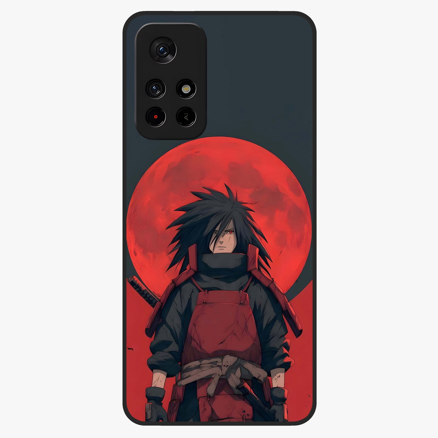 Crimson Moon Warlord Glass Case upright view showcasing powerful warlord artwork with dark celestial theme.