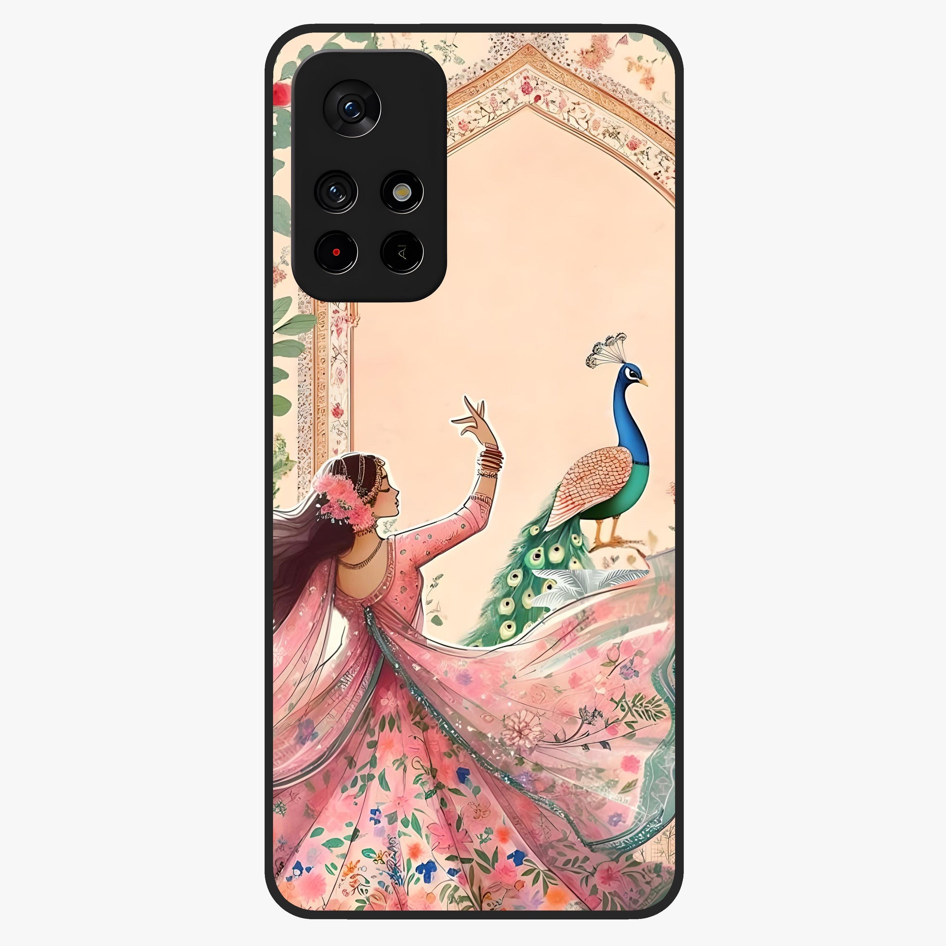 Royal Grace Muse Glass Case upright view showcasing stylish artistic artwork with sophisticated royal theme.