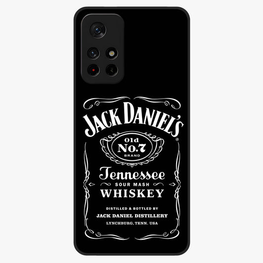 Vintage Whiskey Heritage Glass Case showing flat back view with classic whiskey inspired artwork and glossy glass finish.