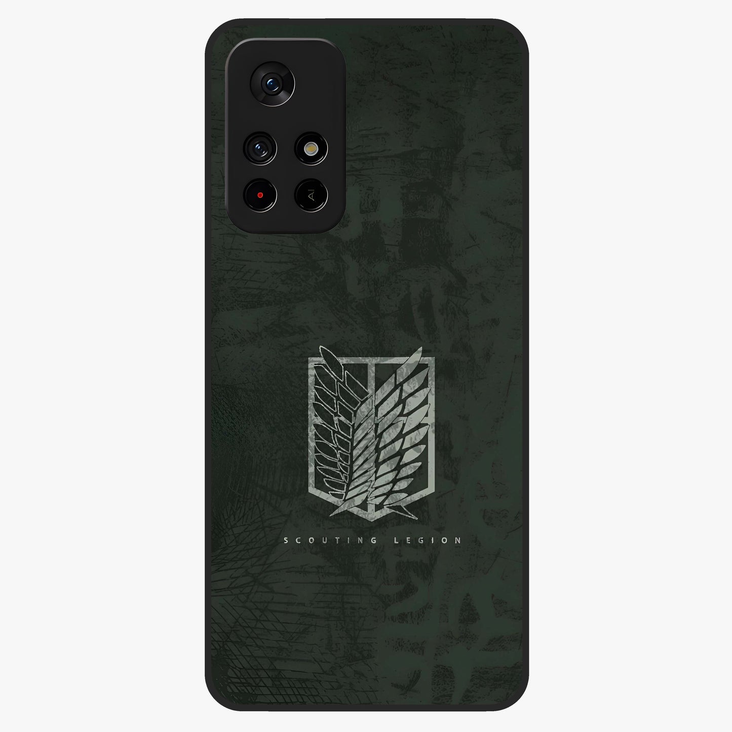 Wings Of Freedom Glass Case showing flat back view with symbolic wings artwork and glossy glass finish.