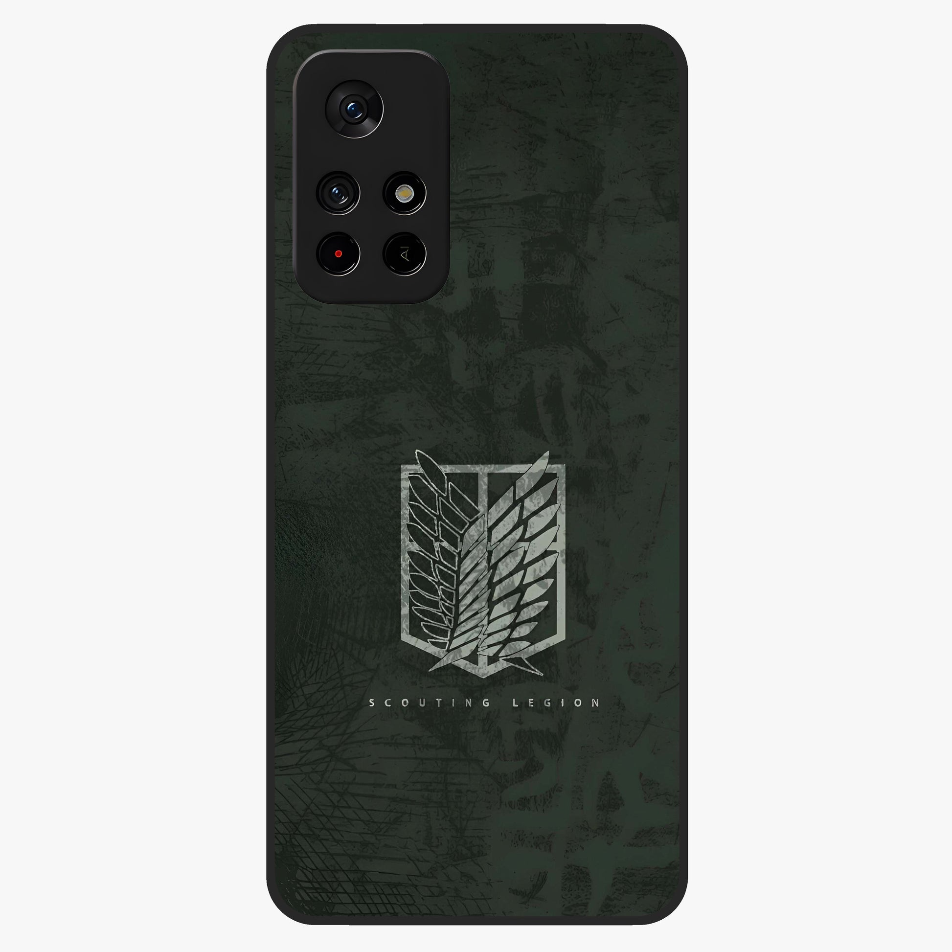 Wings Of Freedom Glass Case showing flat back view with symbolic wings artwork and glossy glass finish.