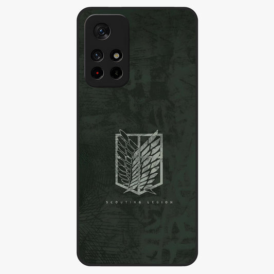 Wings Of Freedom Glass Case showing flat back view with symbolic wings artwork and glossy glass finish.