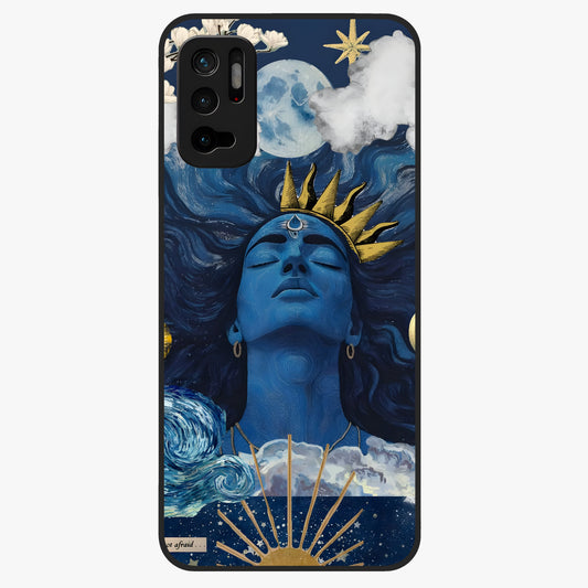 Aesthetic Lord Shiva Glass Case showing flat back view with divine Shiva artwork and glossy glass finish.