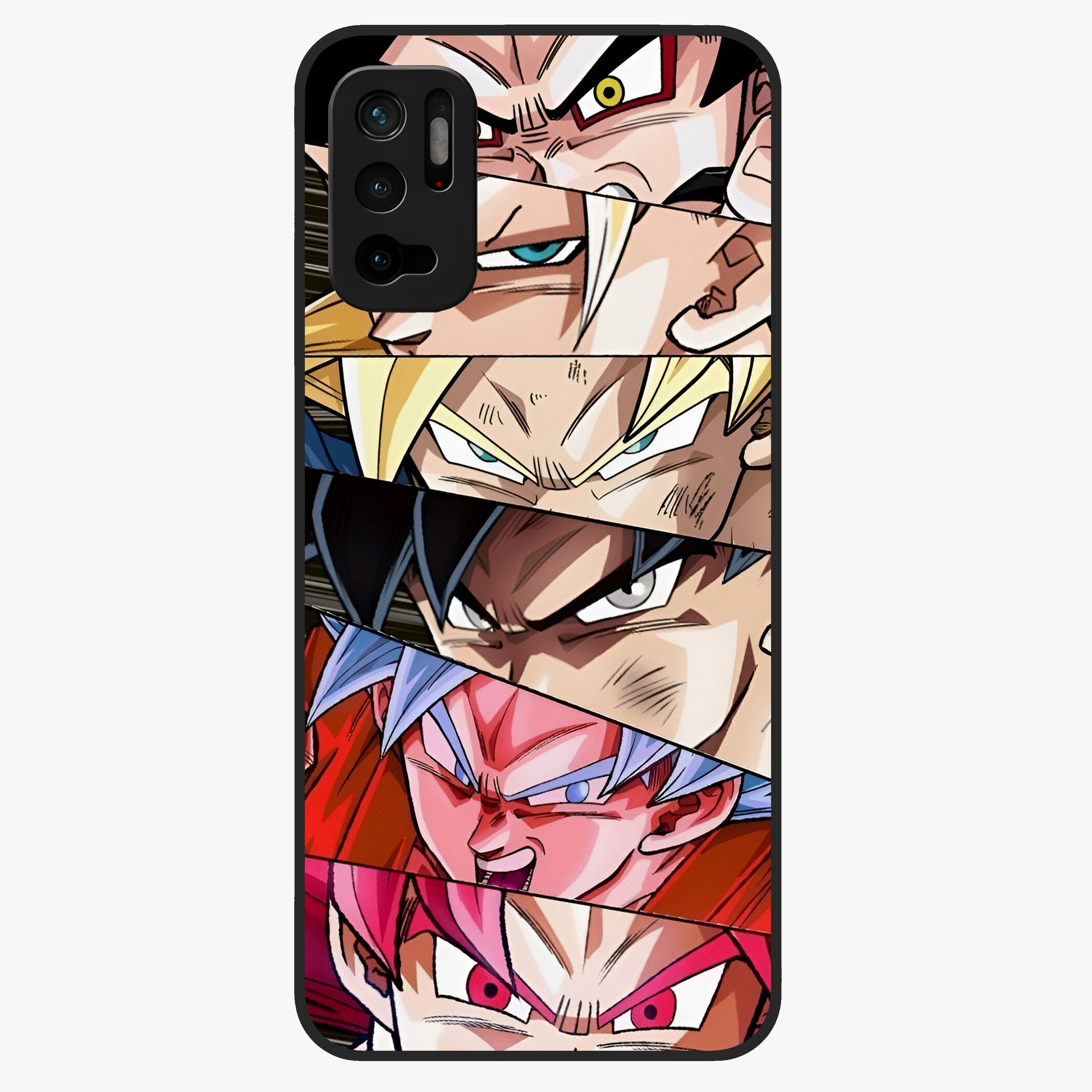 Anime Character Glass Case showing flat back view with vibrant anime artwork and glossy glass finish.
