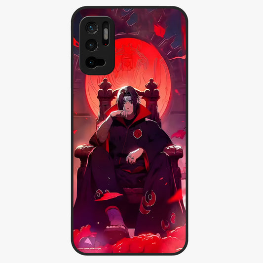 Blood Moon Sovereign Glass Case showing flat back view with mystical blood moon artwork and glossy glass finish.