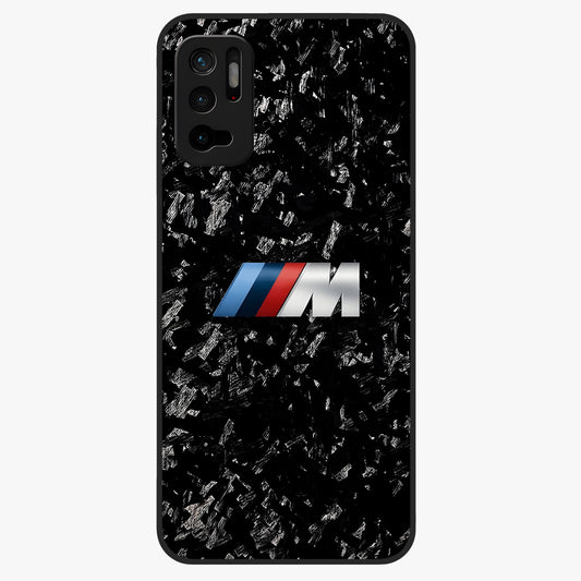 Carbon Speed Mark Glass Case showing flat back view with sporty carbon pattern artwork and glossy glass finish.