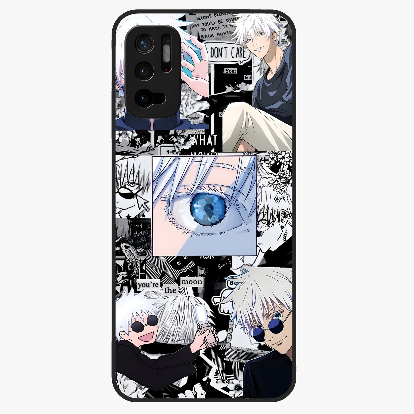 Infinity Sorcerer Chaos Glass Case showing flat back view with mystical sorcerer themed artwork and glossy glass finish.
