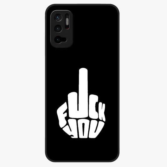 Rebel Mode On Glass Case showing flat back view with bold rebellious typography artwork and glossy glass finish.
