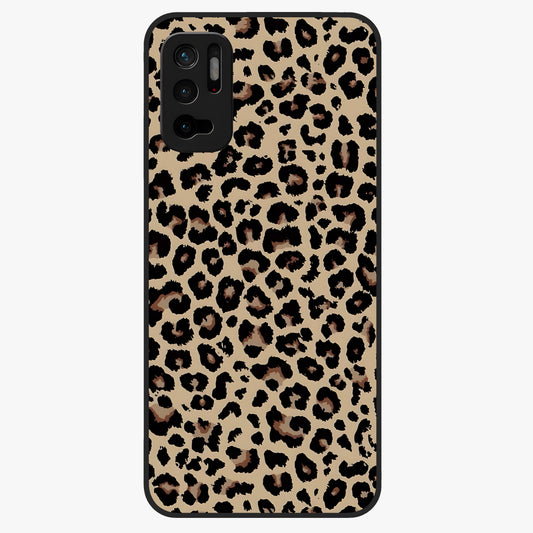 Savage Chic Pattern Glass Case showing flat back view with stylish patterned artwork and glossy glass finish.