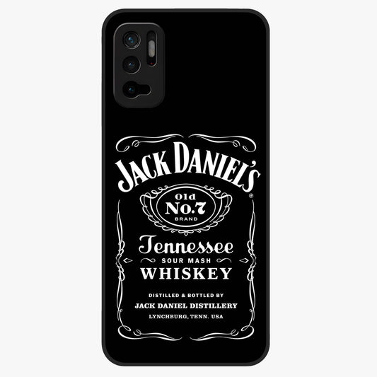 Vintage Whiskey Heritage Glass Case showing flat back view with classic whiskey inspired artwork and glossy glass finish.