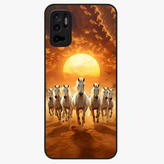 Wild Sunset Majesty Glass Case showing flat back view with majestic sunset landscape artwork and glossy glass finish.