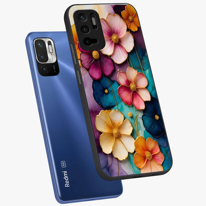 Artlyn Grace Flower Pattern Glass Case displayed in angled mockup highlighting delicate flower pattern design and smooth glass surface.