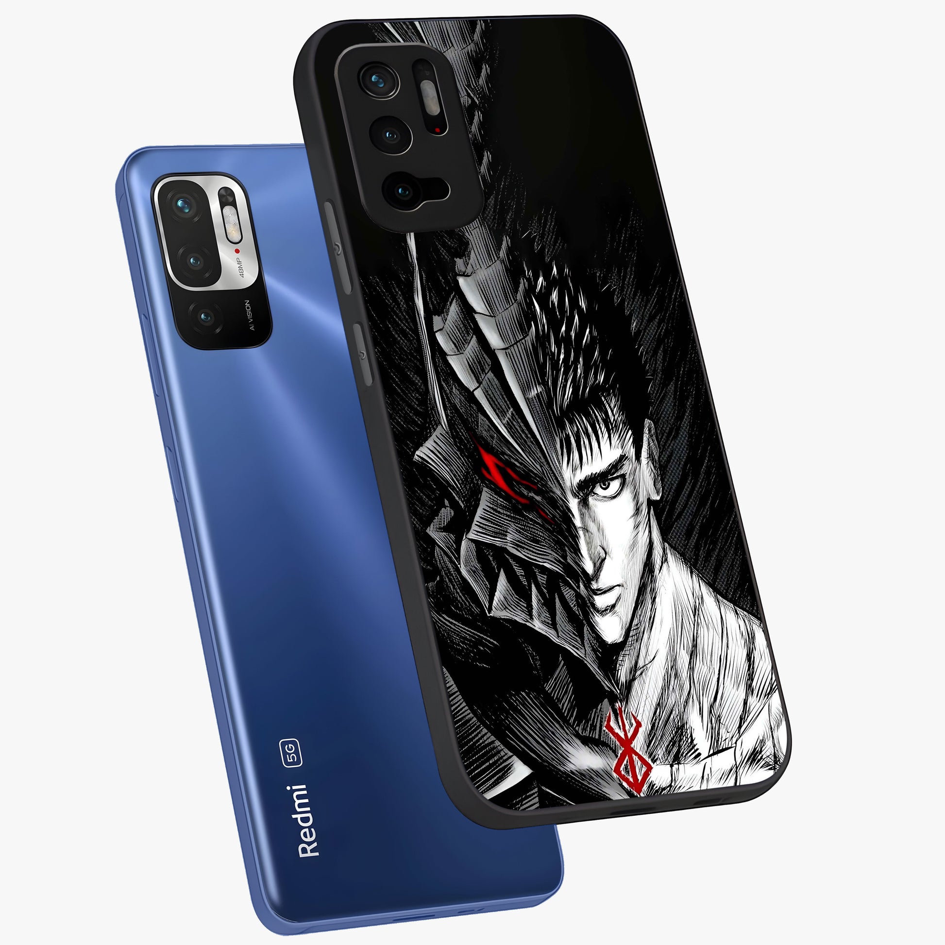 Berserker Blood Oath Glass Case displayed in angled mockup highlighting dark fantasy graphic design and powerful theme.