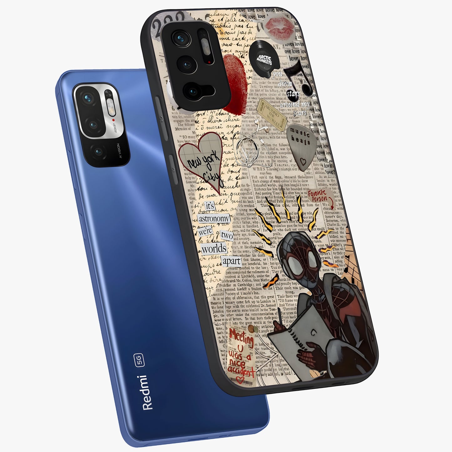 City Dream Sketch Glass Case displayed in angled mockup highlighting minimal city illustration with aesthetic sketch style.