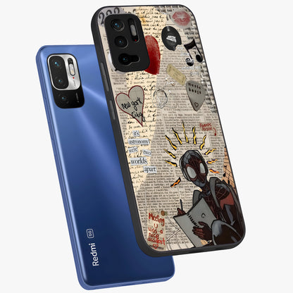 City Dream Sketch Glass Case displayed in angled mockup highlighting minimal city illustration with aesthetic sketch style.