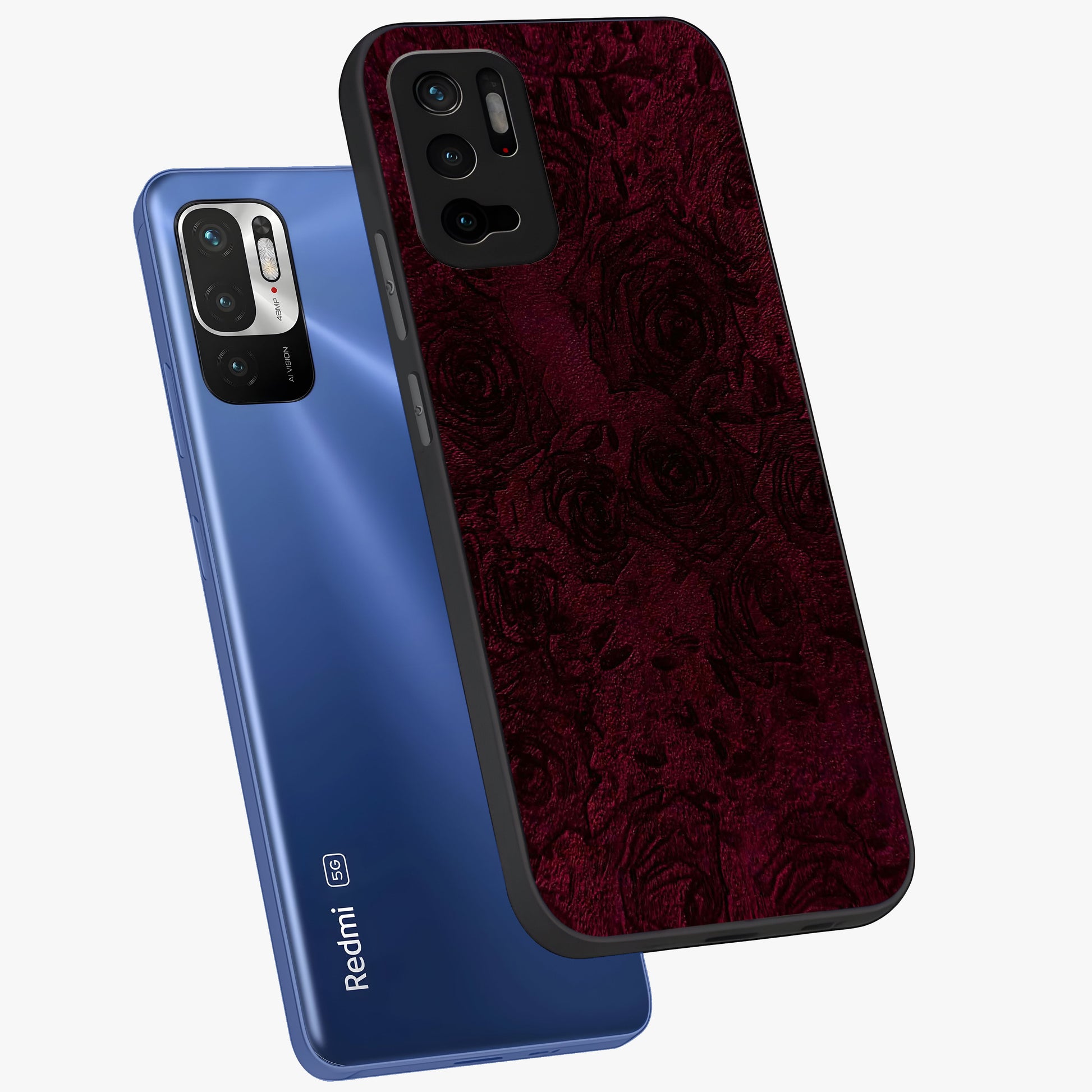 Crimson Fade Flow Glass Case displayed in angled mockup highlighting smooth gradient design with modern aesthetic style.
