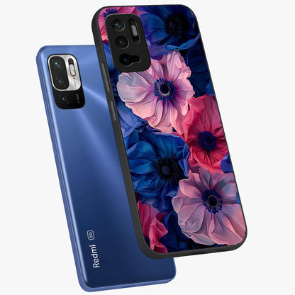 Flower Paper Art Pattern Glass Case displayed in angled mockup highlighting layered paper flower design with artistic aesthetic.