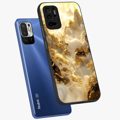 Gates Of Illumination Glass Case displayed in angled mockup highlighting radiant portal inspired design with fantasy aesthetic.