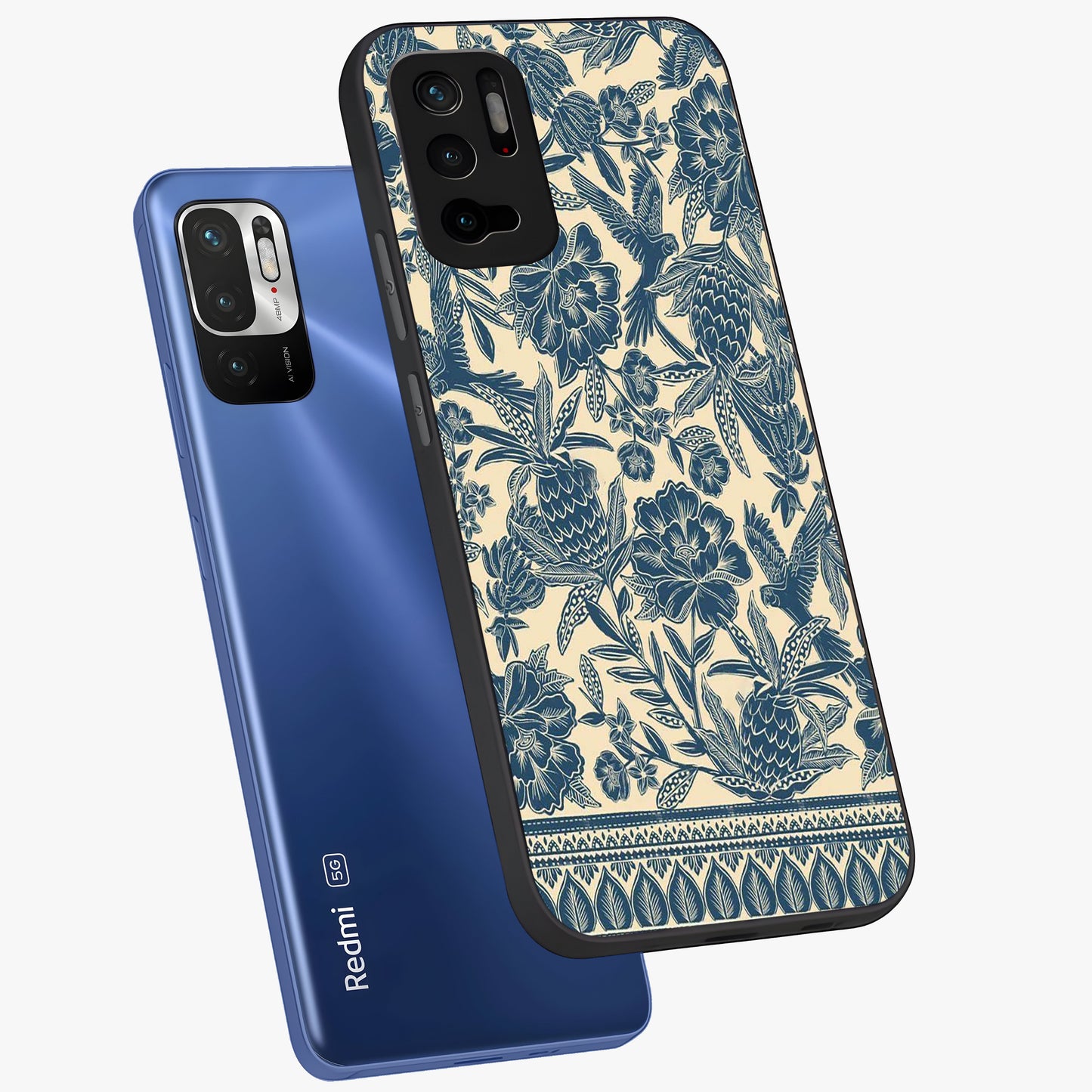 Heirloom Wild Bloom Glass Case displayed in angled mockup highlighting botanical bloom design with classic aesthetic style.