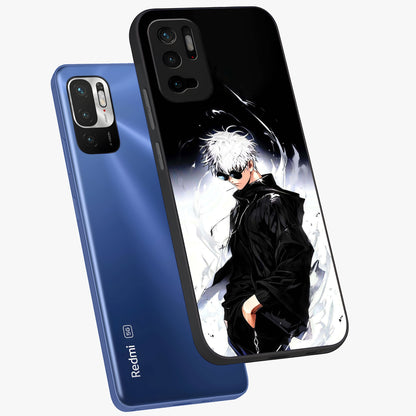 Limitless Shadow King Glass Case displayed in angled mockup highlighting dramatic dark hero design with intense aesthetic.