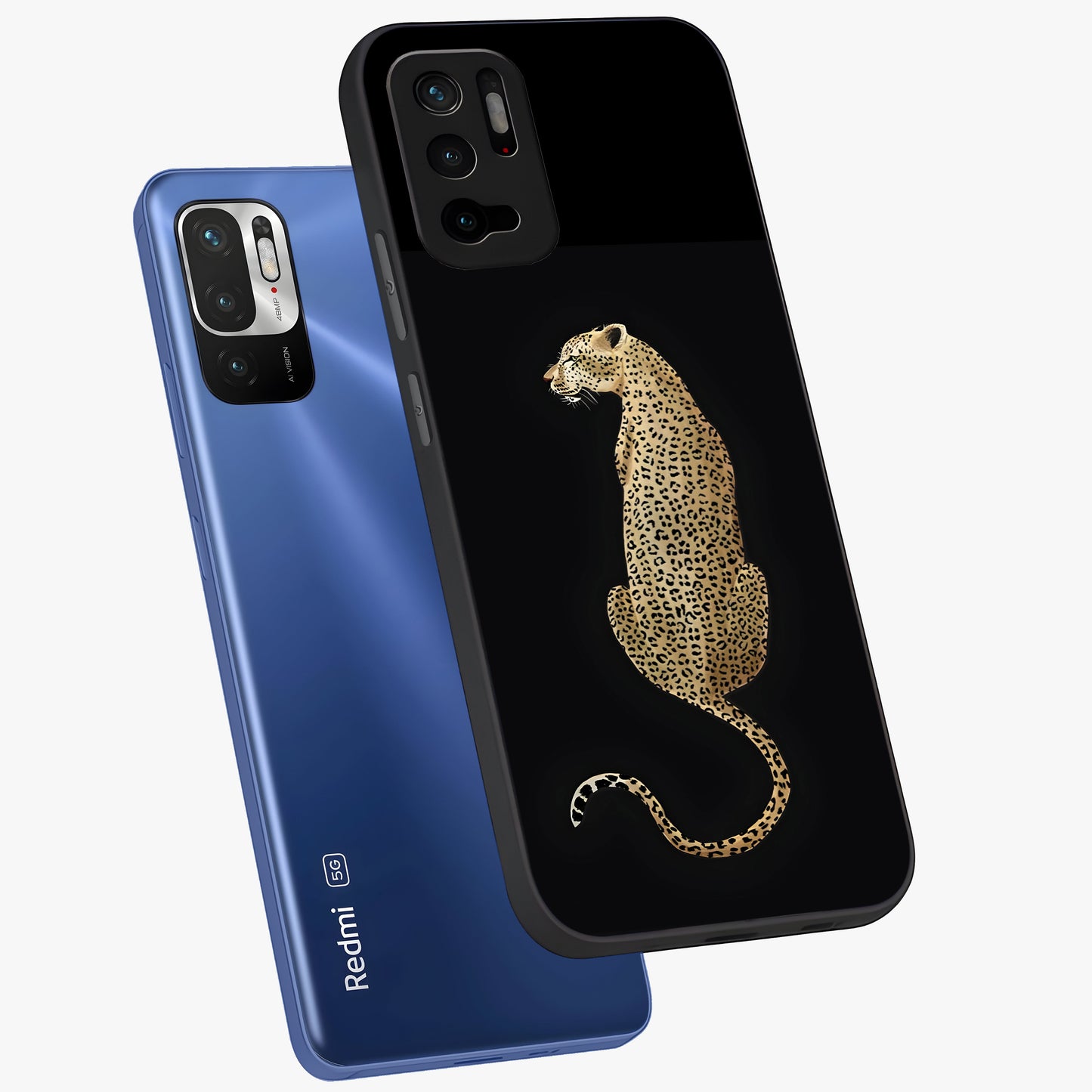 Regal Leopard Glass Case displayed in angled mockup highlighting powerful animal illustration with stylish wild aesthetic.