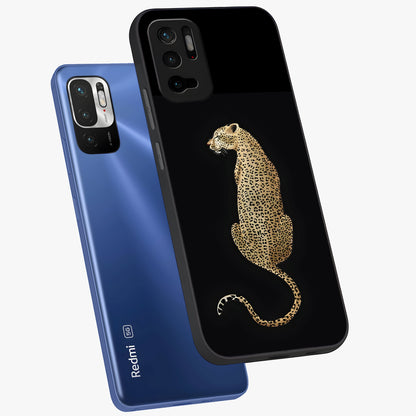 Regal Leopard Glass Case displayed in angled mockup highlighting powerful animal illustration with stylish wild aesthetic.