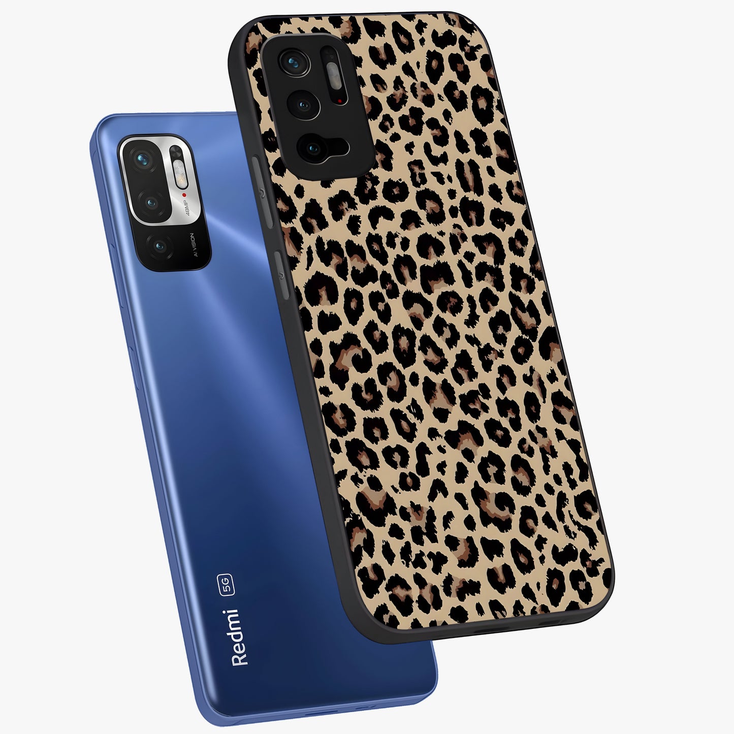 Savage Chic Pattern Glass Case displayed in angled mockup highlighting bold fashion inspired design with chic aesthetic.